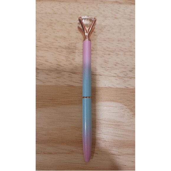 Hand Engraved Gradient Pen Pink Blue - Picture 2 of 6
